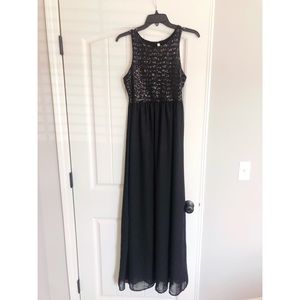 Pink Blush Sequin Evening Gown